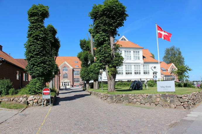 Viby Skole med flag